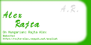 alex rajta business card